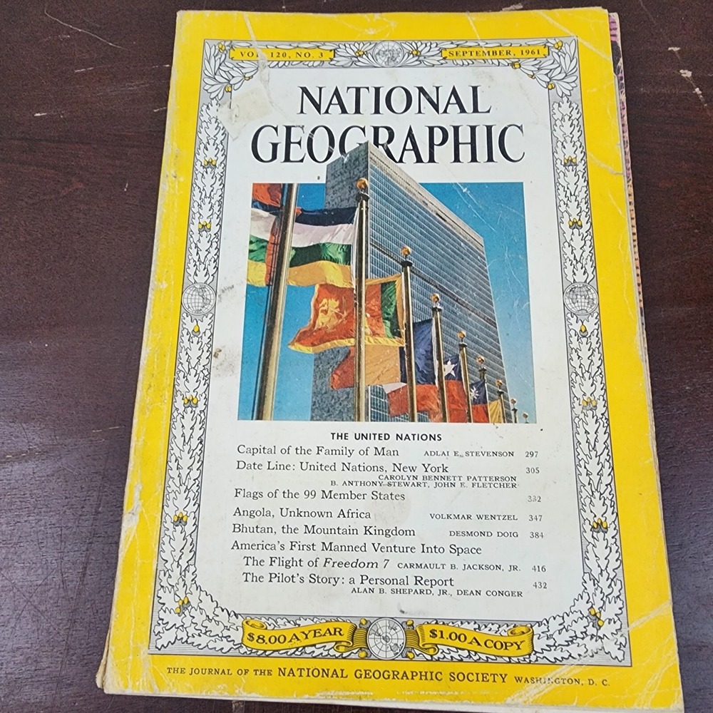 National Geographic Magazine Septemberโ 1961 No Map